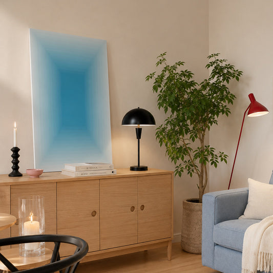 Large Blue Perspective Gradient Canvas Print, 23.62x35.43 Inches