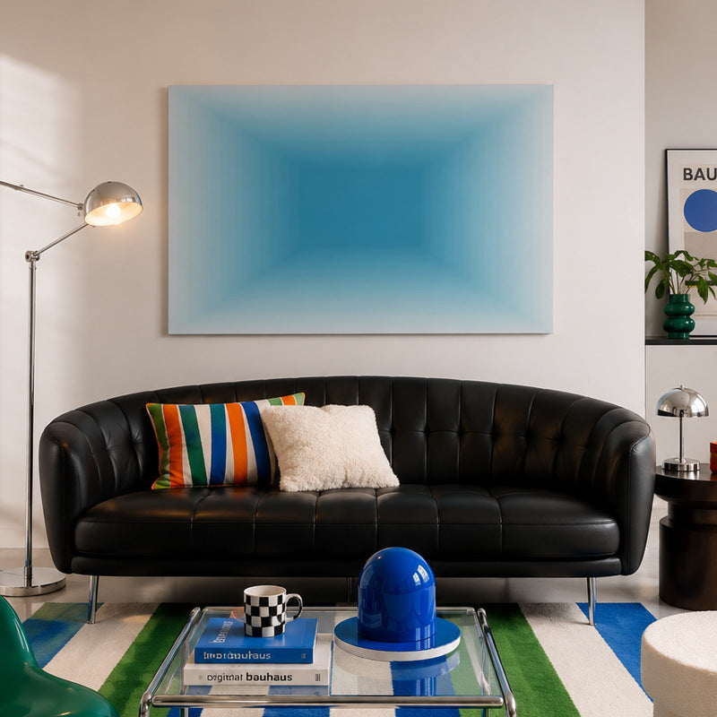 Large Blue Perspective Gradient Canvas Print, 23.62x35.43 Inches