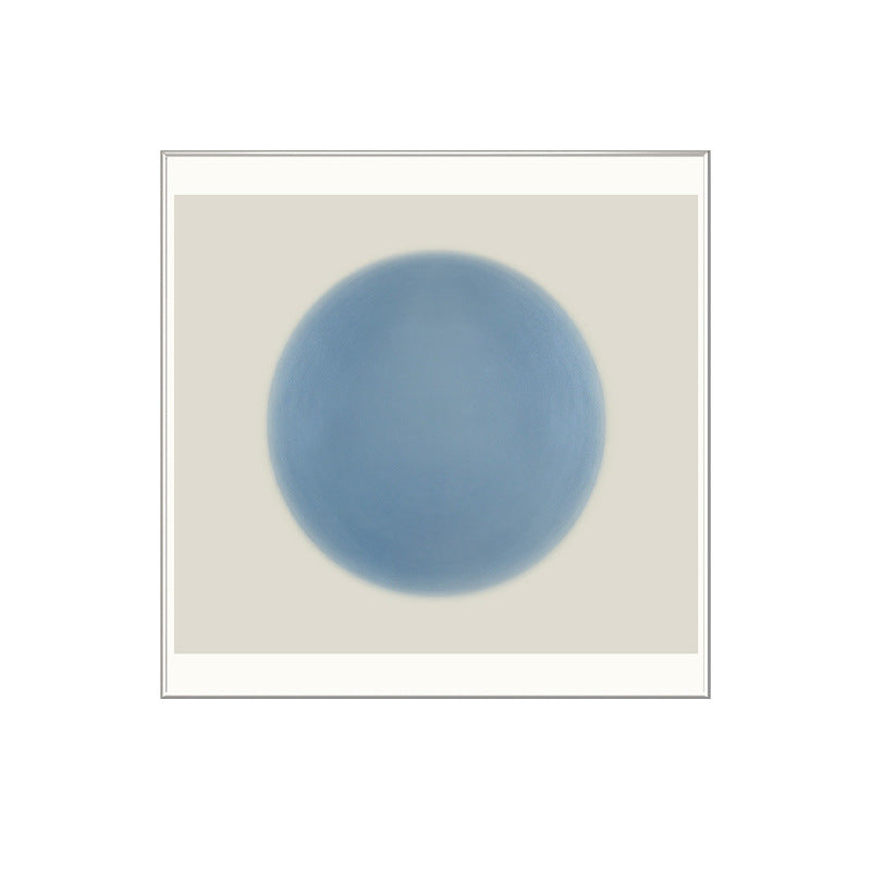 Square Blue Gradient Abstract Wall Decor with Acrylic Glaze, 23.62 in