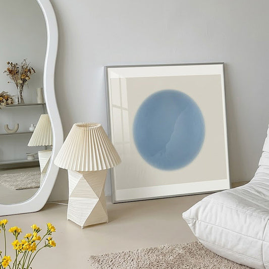 Square Blue Gradient Abstract Wall Decor with Acrylic Glaze, 23.62 in